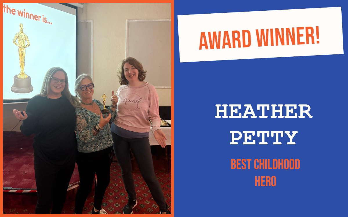 The winner of the October Milton Keynes networking event question, holding the trophy.